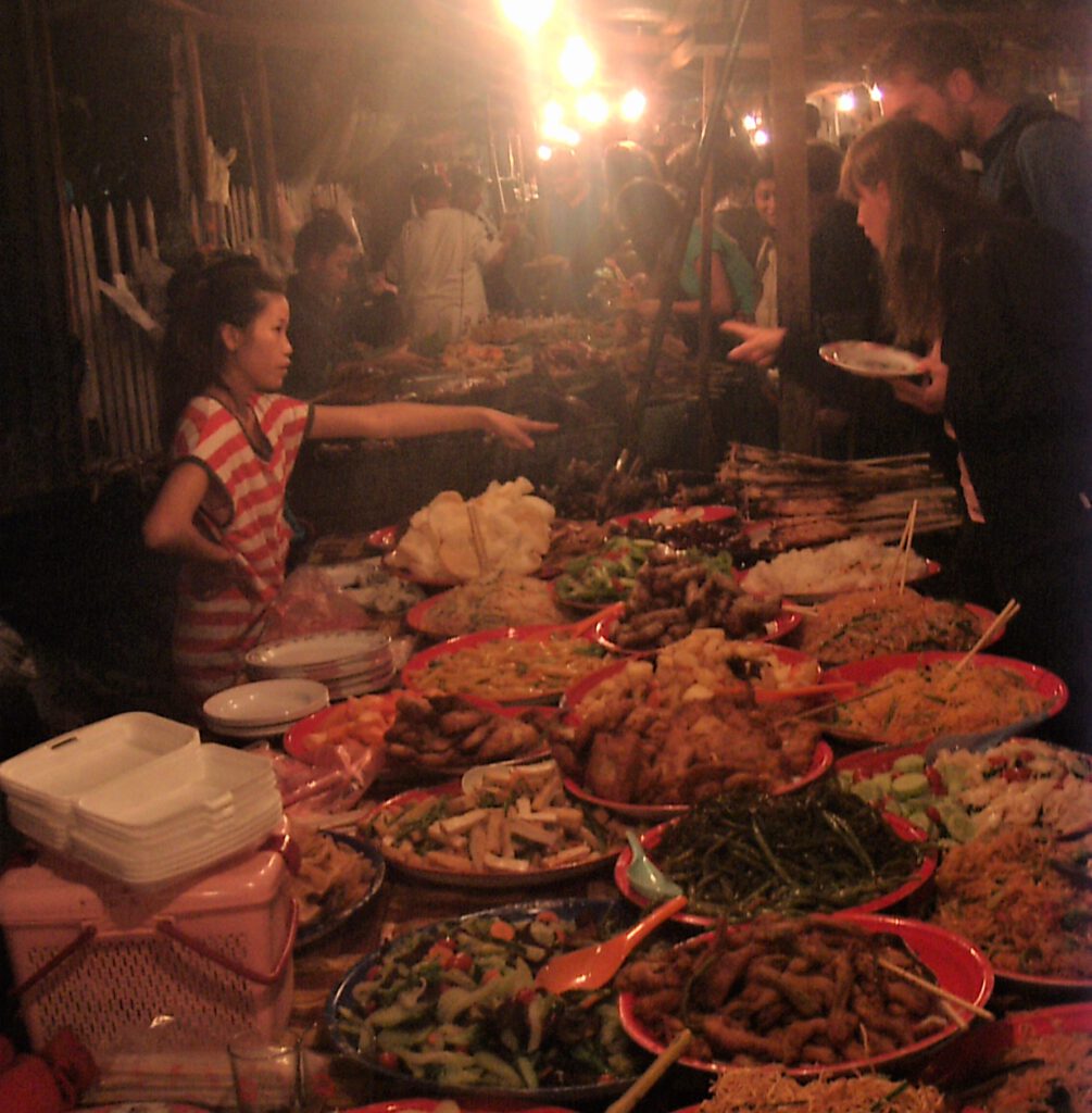 Laos - Luang Prabang - Buffet Night Market