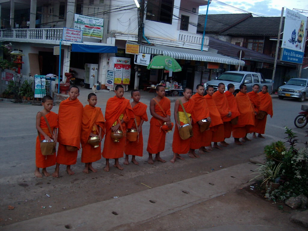 Laos - Huay Xai - Morning Alms Giving Ceremony