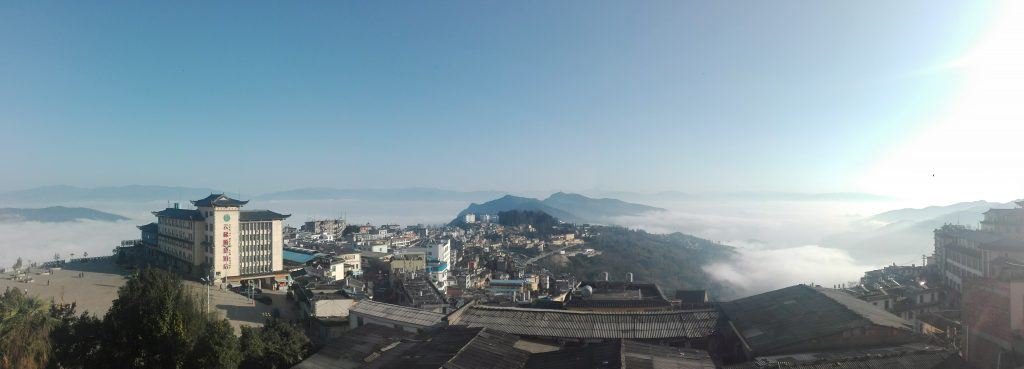 Vista panorámica de Xinjie, Yuanyang