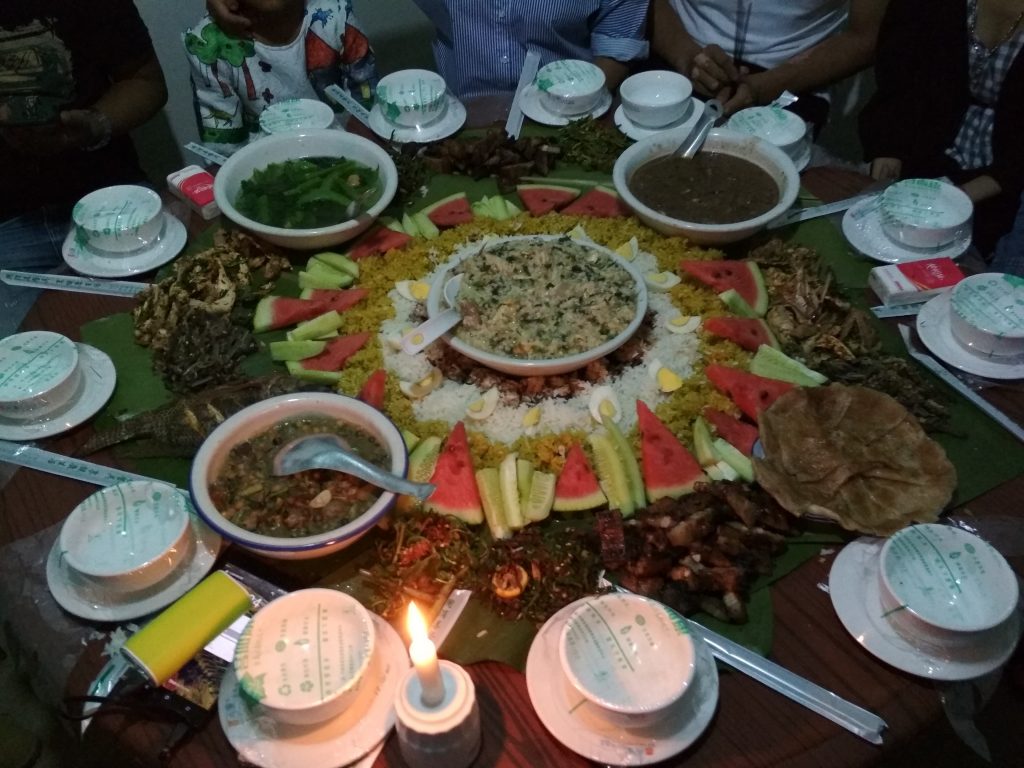 Comida típica minoría étnica Wa, Yunnan