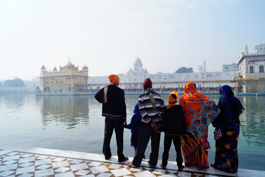 Golden Temple of Amritsar - Family in the Golden Temple