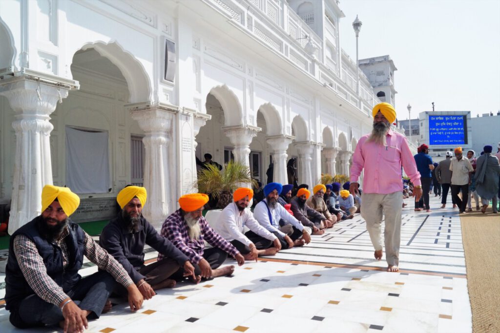 Sikh People in the Golden Temple, India