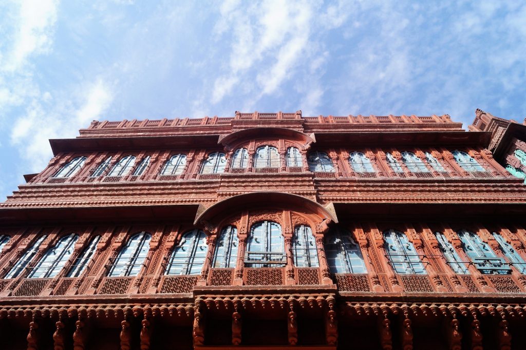 Haveli houses in the old town of Bikaner