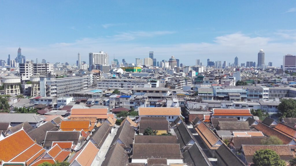 Travel tips for Thailand - Views from the Golden Mount Temple in Bangkok.