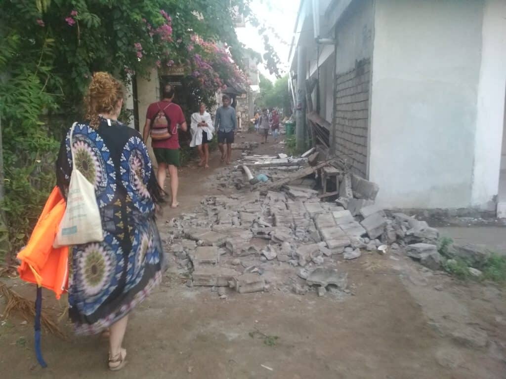 Gili Trawangan - Terremoto de Lombok - Destrozos