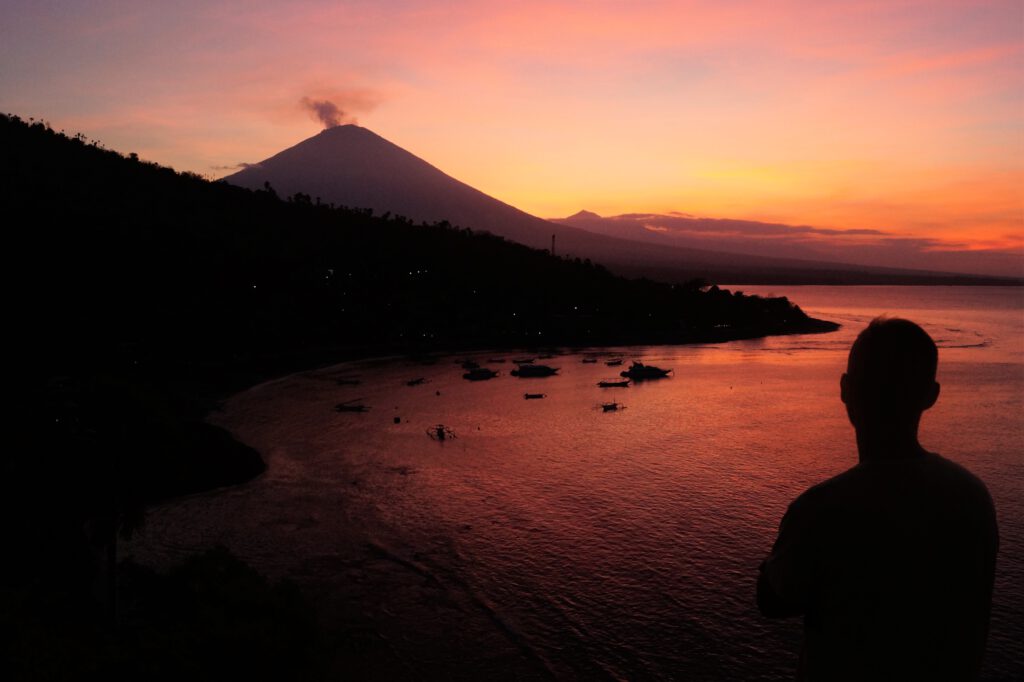 Amed travel guide - Sunset Mount Agung, Bali