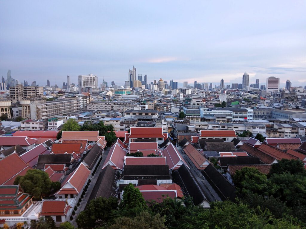 Vistas desde el Templo de la Montaña Dorada, Bangkok